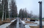 В НЯНДОМЕ В РАМКАХ ПРОЕКТА БЛАГОУСТРОЙСТВА ПАРКА "СТРЕЛКА" ЗАВЕРШАЮТ МОНТАЖ УЛИЧНОГО ОСВЕЩЕНИЯ